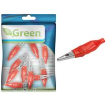 Kit 10 Médio Garra Jacaré Jacarezinho Isolada Vermelho 44mm - GREEN