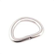 Kit 10 Meia Argola Niquelada 25mm Para Artesanatos E Bolsas