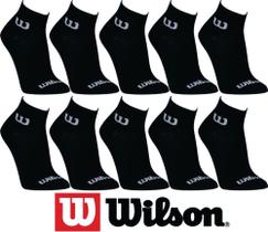 Kit 10 Meias pretas WILSON Cano Curto Adulto Masculina Algodão Kit 10 Meias pretas WILSON Cano Curto Adulto Masculina Algodão