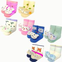 Kit 10 Meias Sapatinho Pantufas Bebê Recém Nascidos Baby - Joy