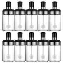 Kit 10 Meleiras de Vidro Com Tampa E Pegador Pote de Vidro Mel 260ml Kit 10 Meleiras de Vidro Com Tampa E Pegador Pote de Vidro Mel 260ml