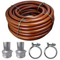 Kit 10 Metros Mangueira Sucção Marrom Petróleo 3" Sucção e Descarga de Água e Líquidos em Geral Kit 10 Metros Mangueira Sucção Marrom Petróleo 3" Sucção e Descarga de Água e Líquidos em Geral