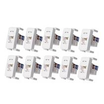 Kit 10 Mg Modulo Tomada Informatica Rj45 Cat5e Br Sleek 1604