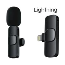 Kit 10 Microfone Lapela Wireless Sem Fio Para iPhone iPad Lightning