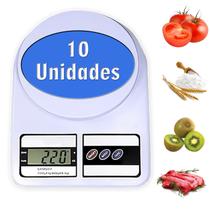 Kit 10 Mini Balança Receitas Sobremesa Culinária Fitness Dieta 10Kg