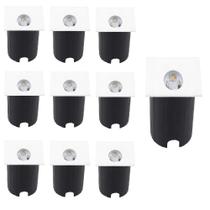 Kit 10 Mini Balizadores Led Quadrado 2W 3000K Luz Amarela Kit 10 Mini Balizadores Led Quadrado 2W 3000K Luz Amarela