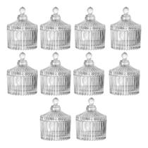 Kit 10 Mini Bomboniere Potiche Lembrancinhas Decorações Velas Kit 10 Mini Bomboniere Potiche Lembrancinhas Decorações Velas