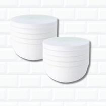 Kit 10 Mini Bowl Tigela Plástico Branco Pote Cumbuca 340Ml Kit 10 Mini Bowl Tigela Plástico Branco Pote Cumbuca 340Ml