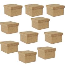 Kit 10 mini caixa caixinhas madeira mdf cru lembrancinha casamento festa