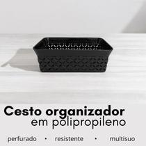 Kit 10 Mini Cesto Caixa Organizadora Polipropileno 12x8x4cm Cestinho Plastico Multiuso