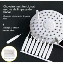 Kit 10 mini escovas desentupir furo de chuveiro multifuncional Kit 10 mini escovas desentupir furo de chuveiro multifuncional