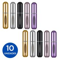 Kit 10 Mini Frasco Spray Porta Perfume 5ml Para Viagem Mala Bolsa