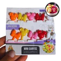 Kit 10 Mini Garfos Infantil Lancheira Divertida Para Petisco Minnie Garfinhos Criança
