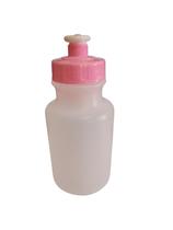 Kit 10 Mini Garrafas Squeeze 300ml plástico transparente tampa colorida Kit 10 Mini Garrafas Squeeze 300ml plástico transparente tampa colorida