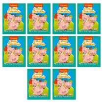 Kit 10 Mini Livros Conto classico Infantil - Os Três Porquinhos