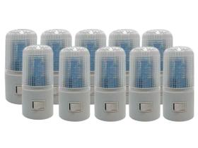 Kit 10 Mini Luminária de Tomada Abajur de LED Iluminação Noturna Ambiente Universal Bivolt