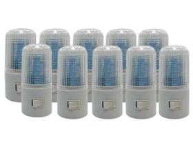 Kit 10 Mini Luminária Tomada Abajur Led Iluminação Noturna