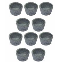 Kit 10 Mini Molheira Tigela Molho Petisco Pedra Sabão 80Ml