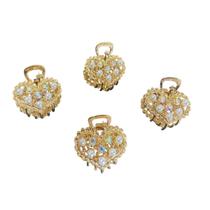 kit 10 mini piranha presilha dourada com perola e strass