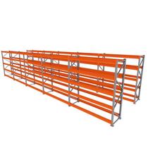 Kit 10 mini porta pallet 250 kg 180x200x60 (CxLxP) cinza com laranja sem bandejas mini porta palete mini porta pallets paletes