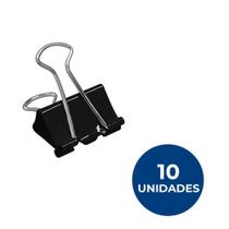 Kit 10 Mini Prendedor Papel Binder Metal Clips Escritorio - YINS