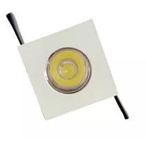 Kit 10 Mini Spot Led Embutir Quadrado 1w 6500k Branco Frio