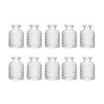 Kit 10 Mini Vasos em Vidro Releve Decorativo Mesa Posta Lembrancinhas Kit 10 Mini Vasos em Vidro Releve Decorativo Mesa Posta Lembrancinhas
