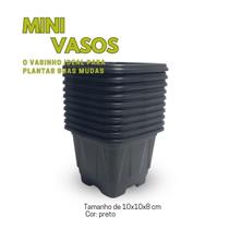 kit 10 Mini Vasos Plásticos Mudas Suculentas Flores Plantas Cactos