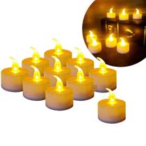 Kit 10 Mini Velas Led Eletrônica Luz Chama Viva Decorativa