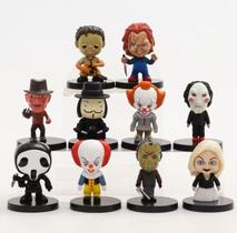 Kit 10 Miniatura Personagem Filme Terror 5cm Figura De Ação Kit 10 Miniatura Personagem Filme Terror 5cm Figura De Ação