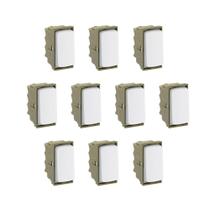 Kit 10 Modulo Interruptor Paralelo Branco Zeffia Pial 680151