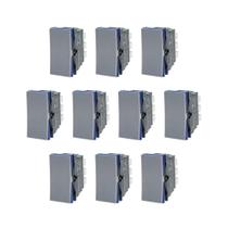 Kit 10 Modulo Interruptor Paralelo Cinza Pial Plus+ 611011CZ