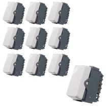 Kit 10 modulo interruptor simples 10a-250v br b3 -margirus