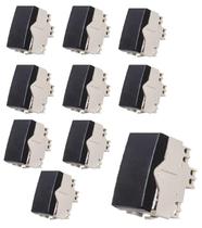 Kit 10 modulo interruptor simples 10a ebony clean margirius