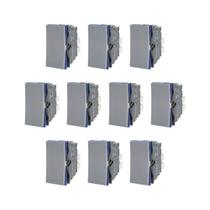 Kit 10 Módulo Interruptor Simples Cinza Pial Plus+ 611010CZ