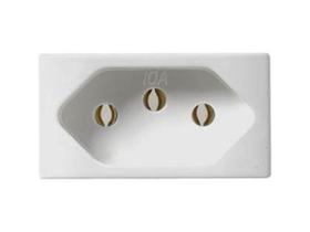 Kit 10 modulo tomada 2p+t 10a 250v~ branco pezzi linha 50000 Kit 10 modulo tomada 2p+t 10a 250v~ branco pezzi linha 50000