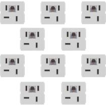 Kit 10 Modulo Tomada Para Telefone Branco Rj11 Tramontina