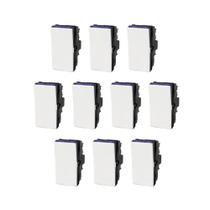 Kit 10 Módulos Interruptor Paralelo Branco Borne Pial Plus+ Kit 10 Módulos Interruptor Paralelo Branco Borne Pial Plus+