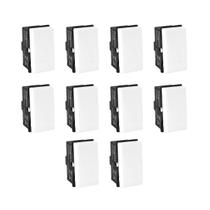 Kit 10 Módulos Interruptor Paralelo PIAL PoP Three Way Branco