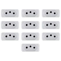Kit 10 Módulos para Tomada Tramontina Aria 2P+T 20A Branco Kit 10 Módulos para Tomada Tramontina Aria 2P+T 20A Branco