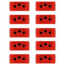 Kit 10 Módulos para Tomada Tramontina Aria 2P+T 20A Vermelho