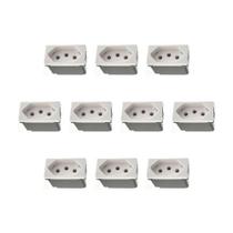 Kit 10 Modulos Tomada 10A 250V Branco 615038BC+ Pial Plus+ Kit 10 Modulos Tomada 10A 250V Branco 615038BC+ Pial Plus+