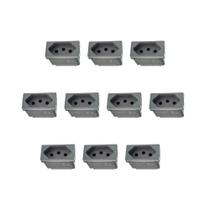 Kit 10 Modulos Tomada 10A Cinza Borne 615038CZ+ Pial Plus+ Kit 10 Modulos Tomada 10A Cinza Borne 615038CZ+ Pial Plus+