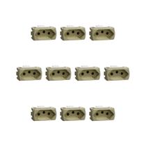 Kit 10 Modulos Tomada 10A Miluz S3B70343 Dourado Schneider