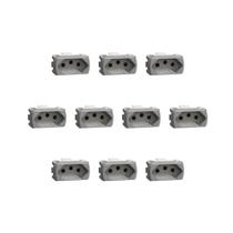 Kit 10 Modulos Tomada 20A Alumínio Miluz S3B70352 Schneider