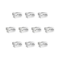 Kit 10 Modulos Tomada 20A S3B70350 Branco Miluz Schneider