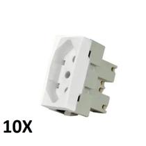 Kit 10 Modulos Tomada 2p+t 20a Sleek Branco Margirius