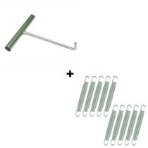 Kit 10 Molas De 14cm Para Cama Elástica + Puxador De Molas