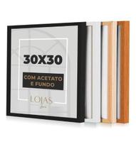 Kit 10 Moldura 30x30cm Com Acetato Quadros Fotografia Poster Foto -
