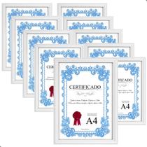 Kit 10 Moldura Quadro A4 20x30 Porta Certificado Diploma Foto P/ Parede